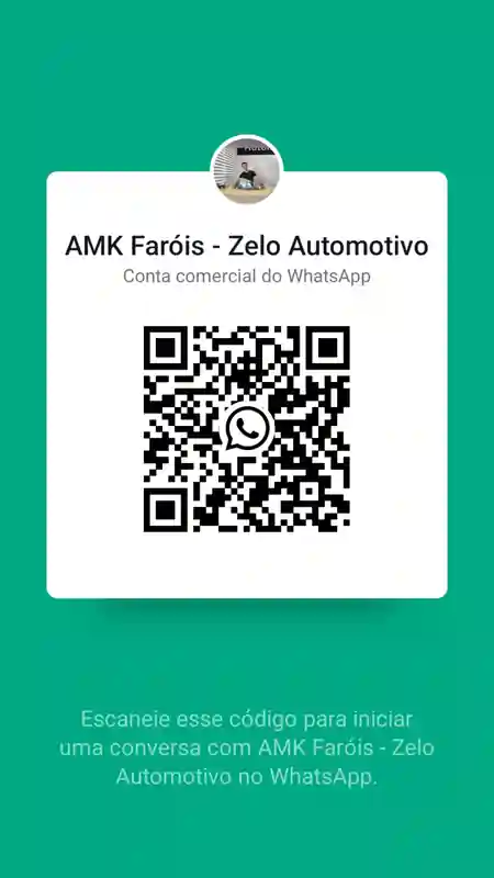QR Code direcionando para o whatsapp AMK Faróis